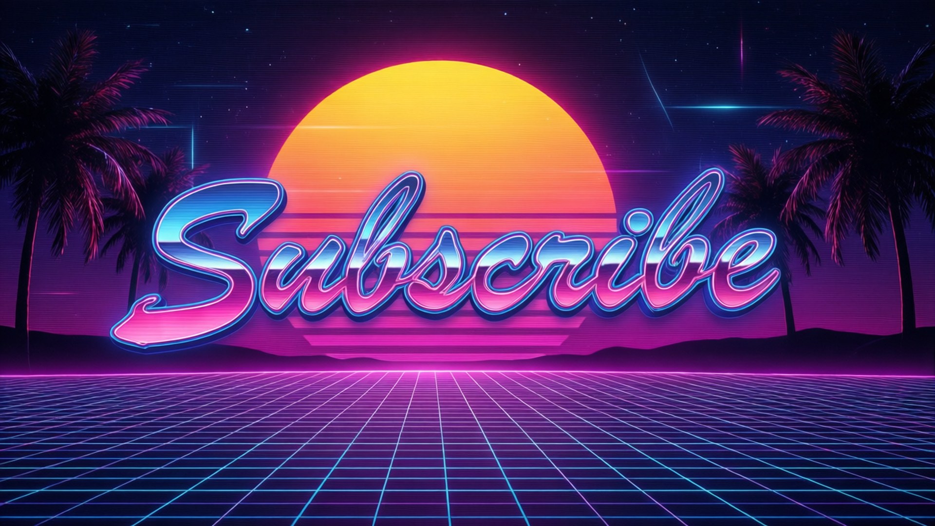 Synthwave Subscribe Outro Fondos de pantalla