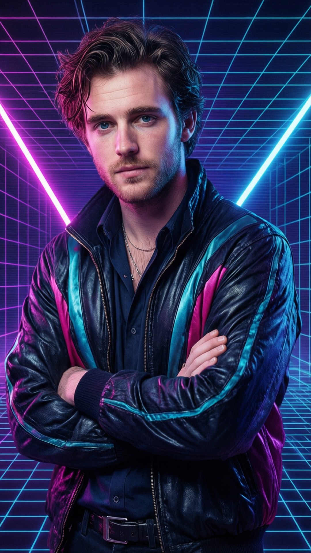 Synthwave Will Wallpaper