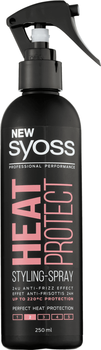 Syoss Heat Protect Styling Spray Bottle PNG