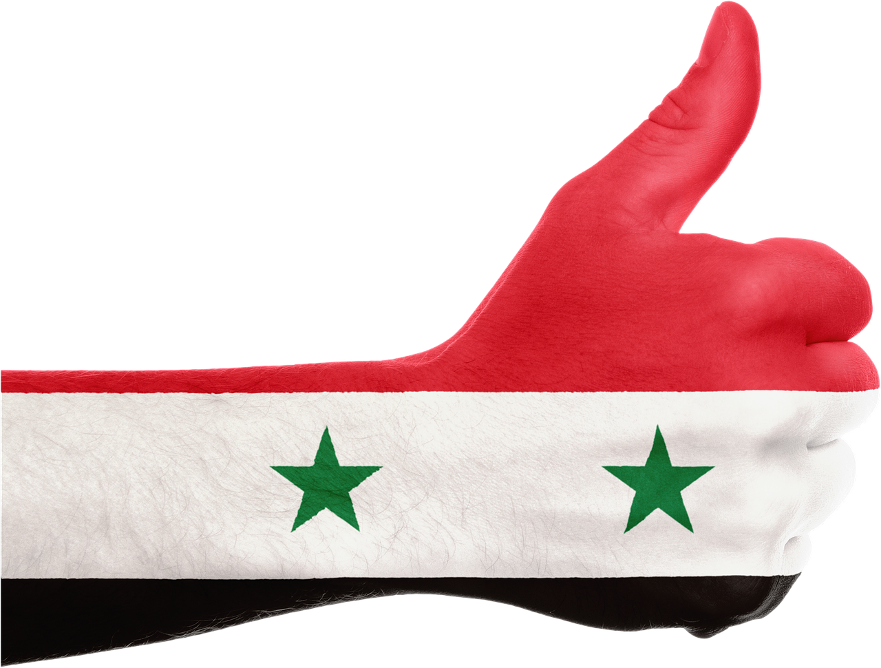Syria Flag Thumbs Up Gesture PNG