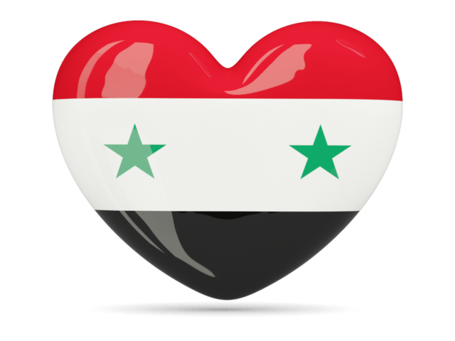 Syrian Flag Heart Shaped Graphic PNG