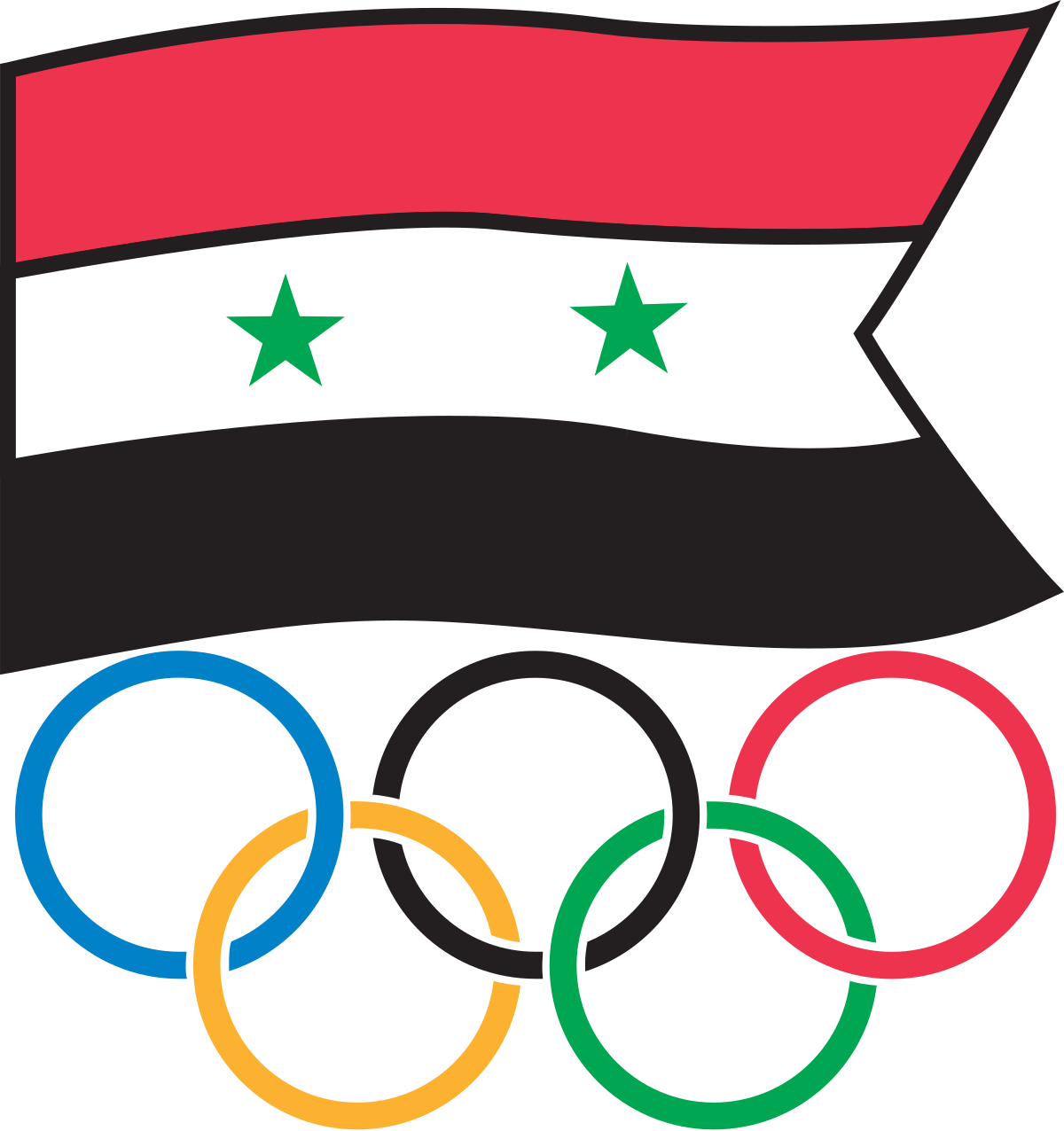 Syrian Flag Olympic Rings Graphic PNG