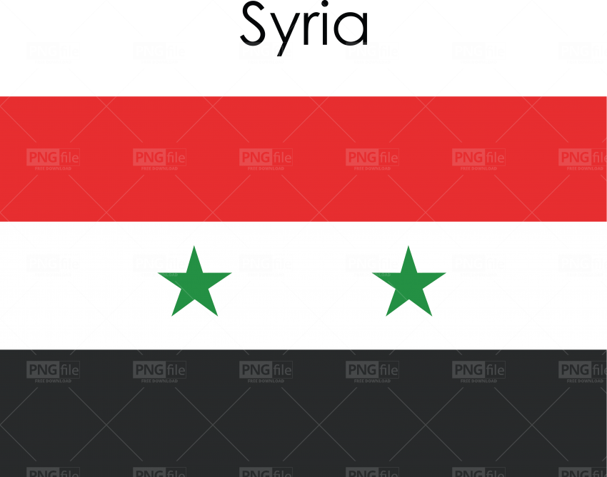 Syrian Flag Watermarked PNG