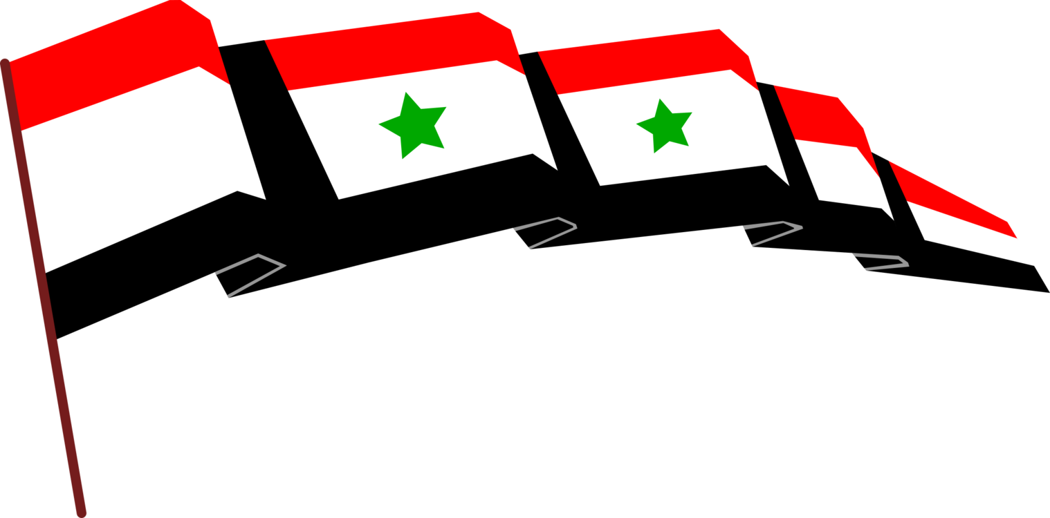 Syrian Flag Waving PNG