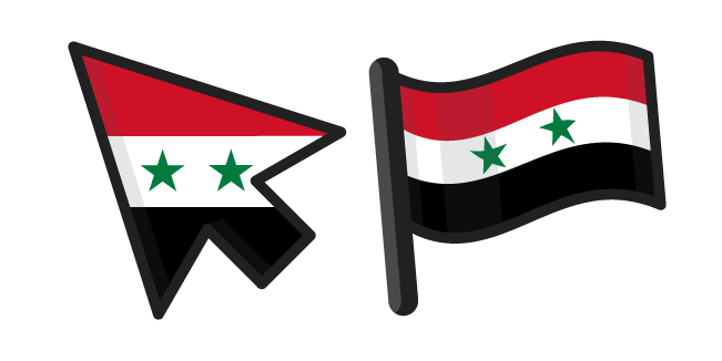 Syrian Flags Stickers PNG