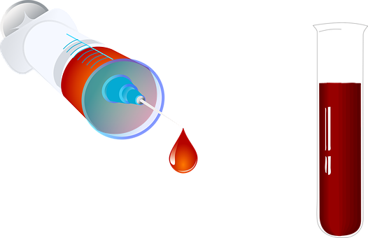 Syringeand Blood Sample PNG