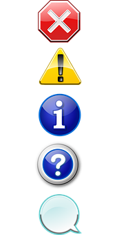 System Alert Icons Set PNG