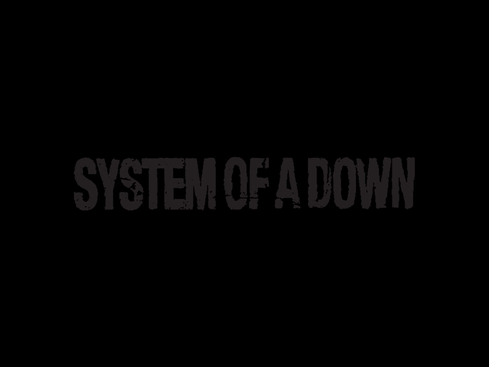 Logo De System Of A Down Sur Fond Noir Fond d'écran