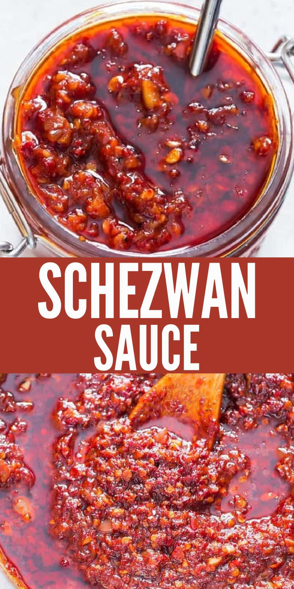 Delicious Szechuan Sauce in a bowl with a spoon Wallpaper