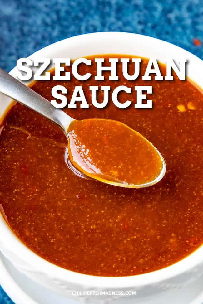 Saus Szechuan Pedas Dan Lezat Dalam Mangkok Wallpaper