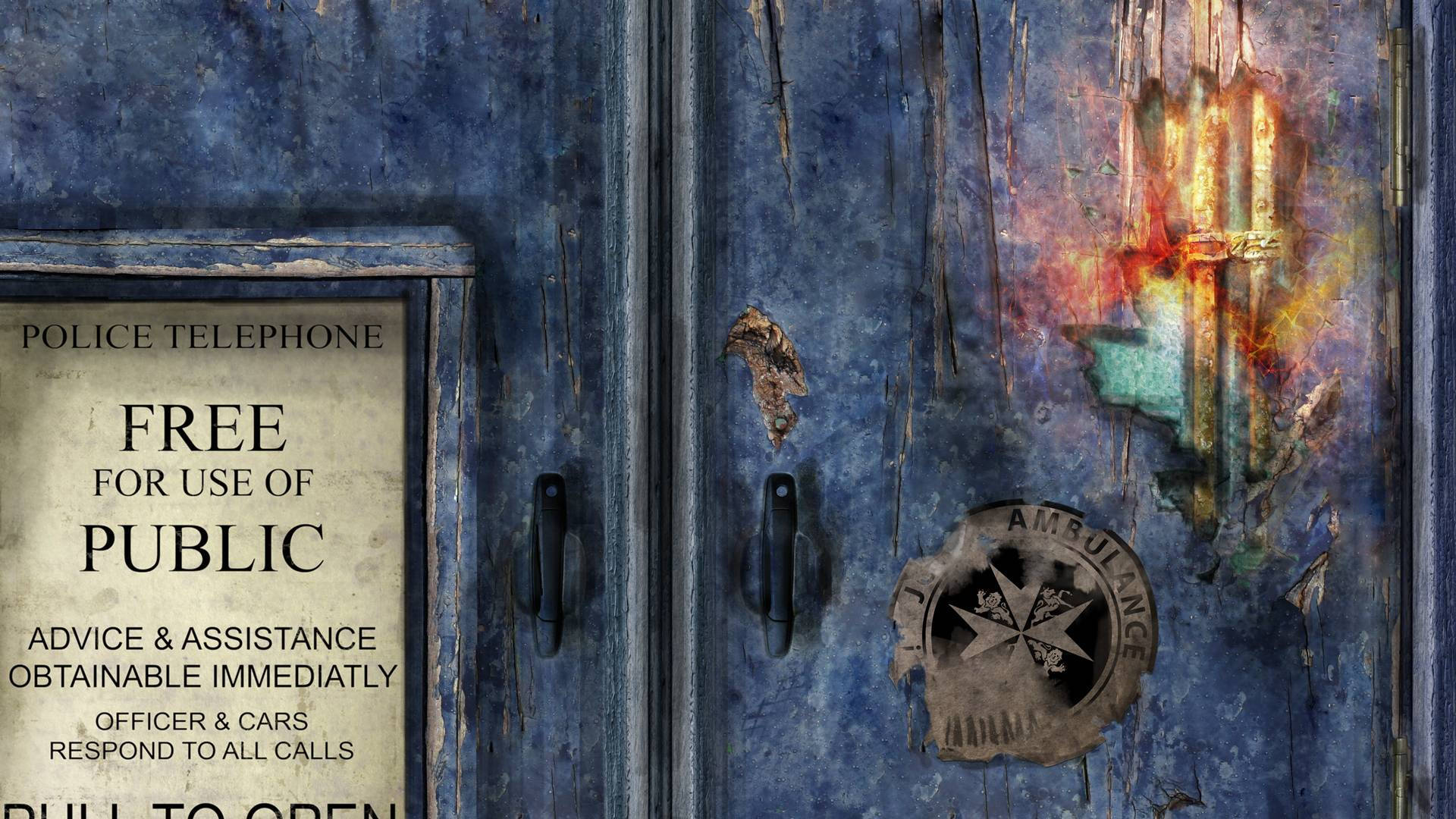 T A R D I S Door Detail Doctor Who Wallpaper