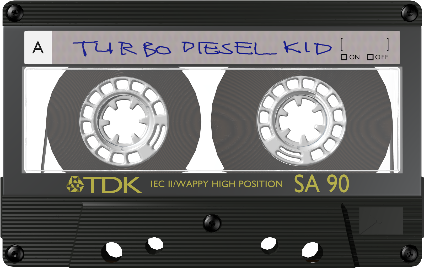 T D K Cassette Tape Turbo Diesel Kid PNG