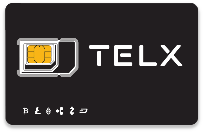 T E L X S I M Cardwith Crypto Symbols PNG