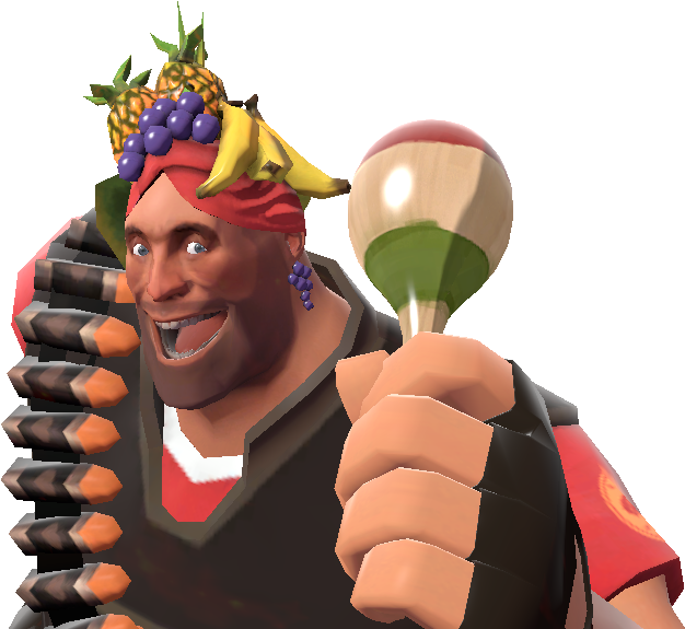 T F2 Demoman Fruit Hat Maraca PNG