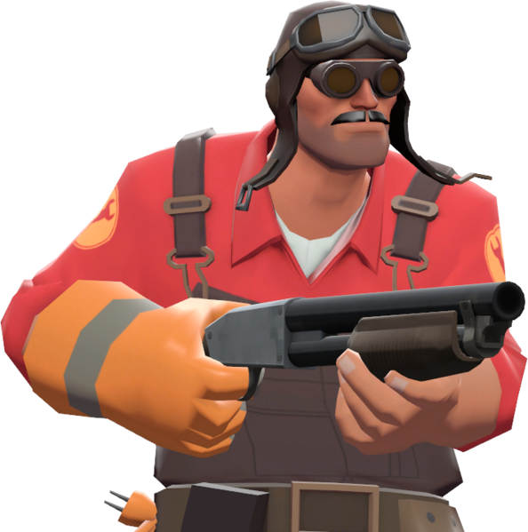 T F2 Engineer Character Portrait PNG