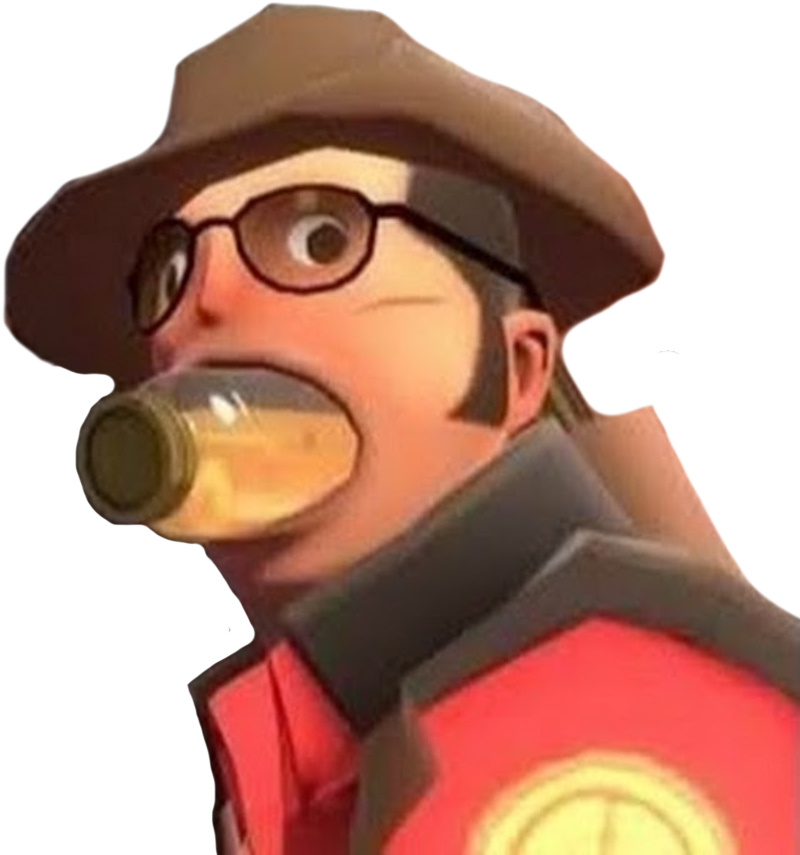 T F2 Engineer Drinking PNG