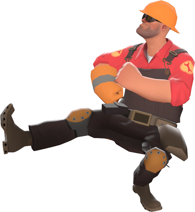 T F2 Engineer Relaxed Pose PNG