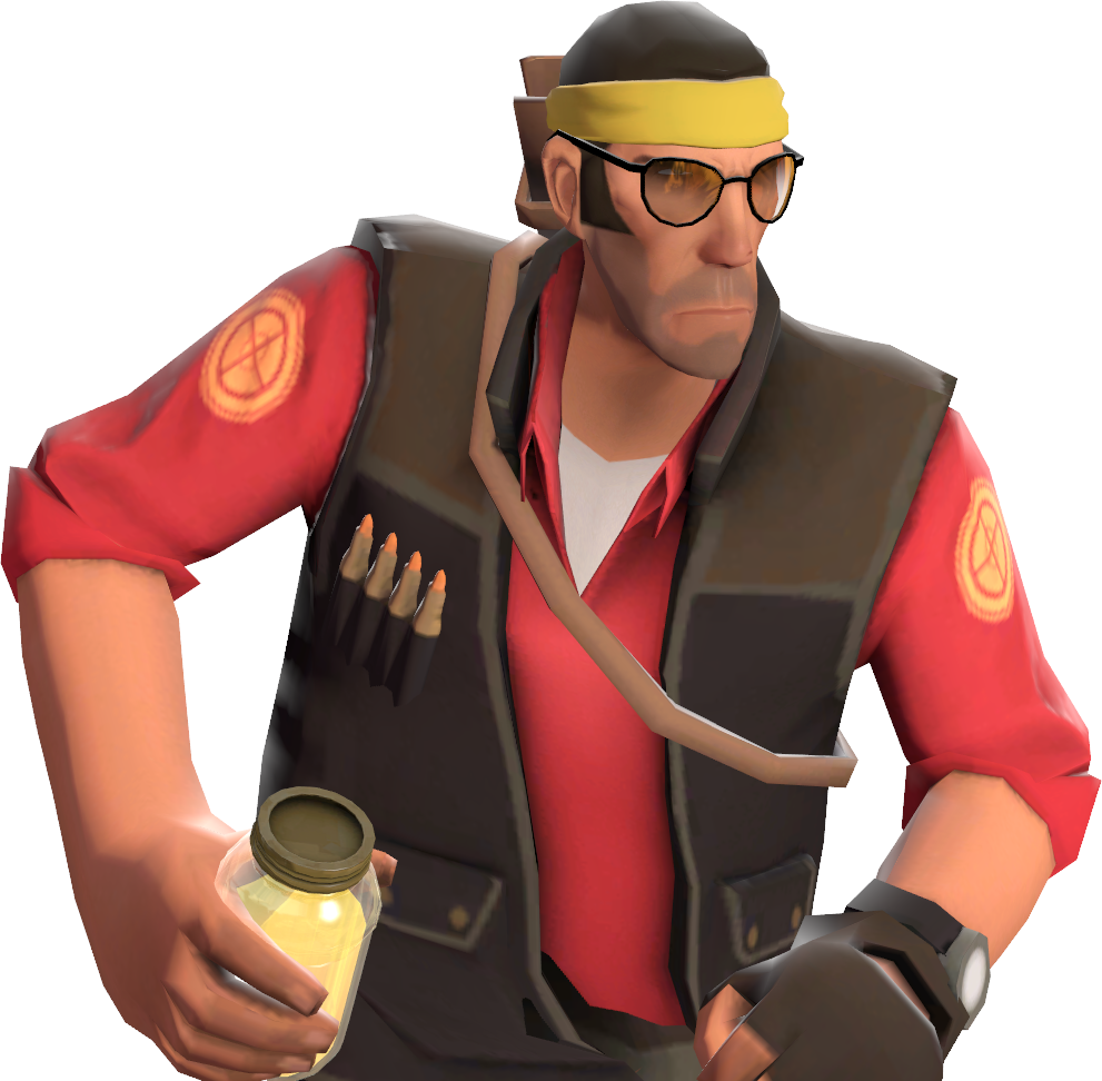 T F2 Engineer With Wrenchand Goggles PNG