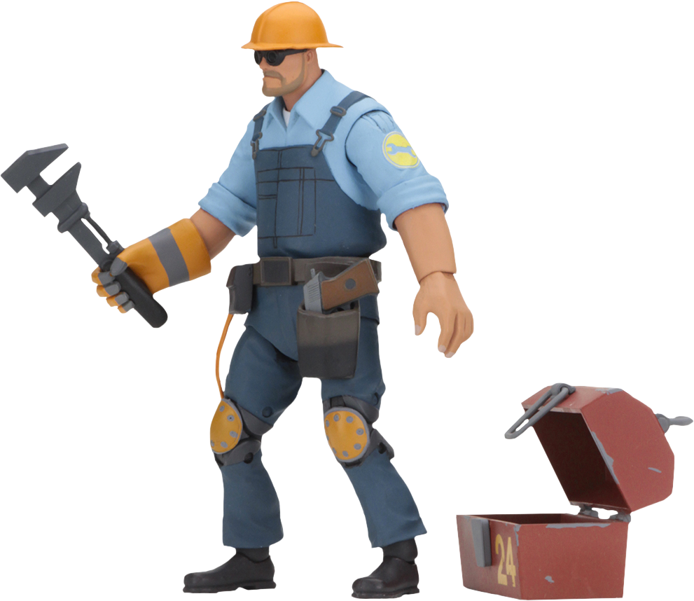 T F2 Engineer With Wrenchand Toolbox PNG