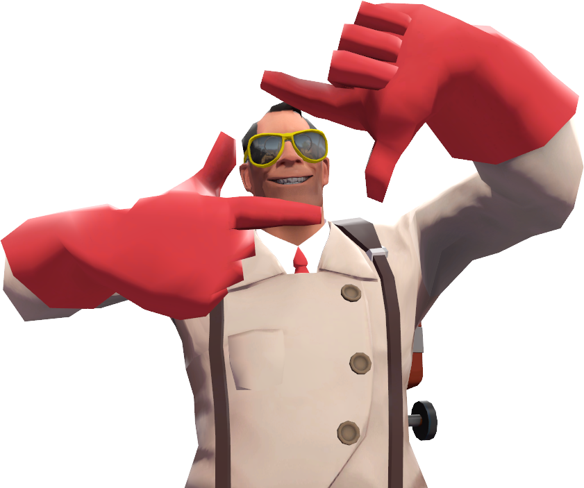 T F2 Medic Celebratory Pose PNG