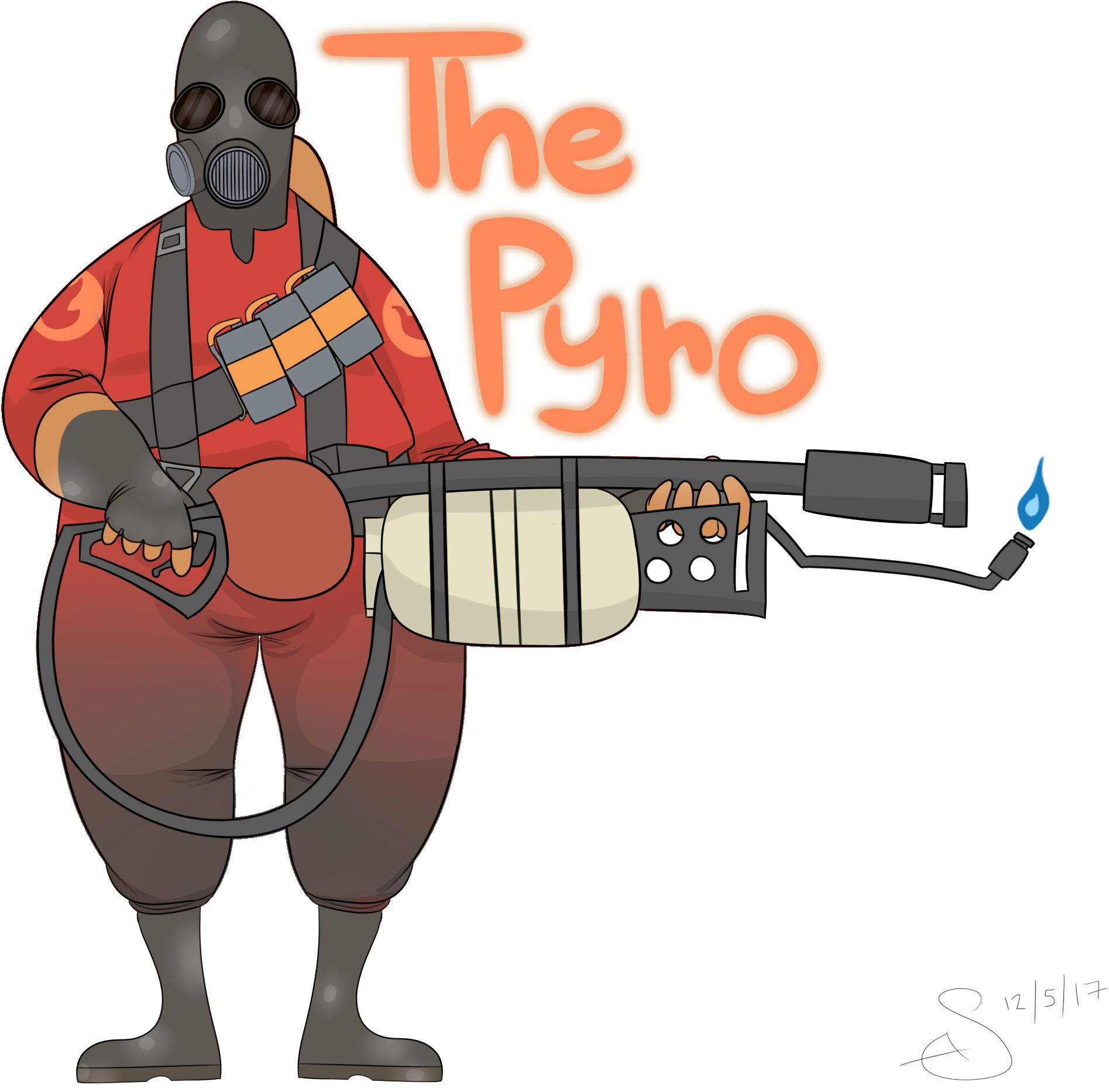 T F2 Pyro Character Artwork PNG