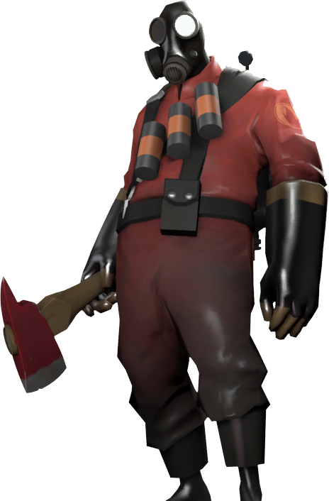 T F2 Pyro Character Model PNG