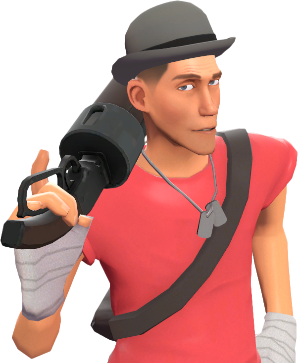 T F2 Scout Character Pose PNG
