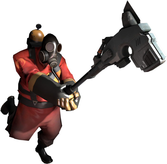 T F2_ Pyro_with_ Flamethrower PNG