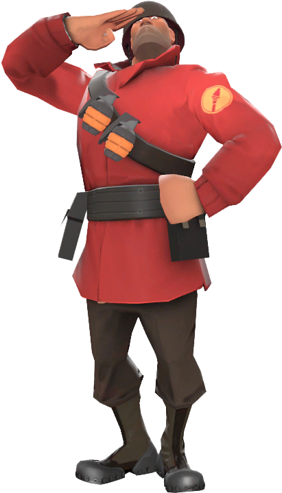 T F2_ Soldier_ Saluting_ Pose PNG