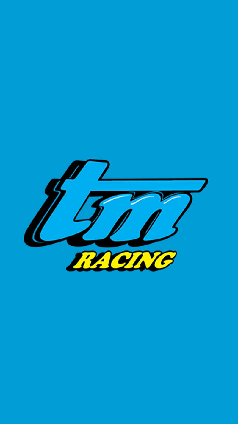 T M Racing Logoon Blauwe Achtergrond Achtergrond