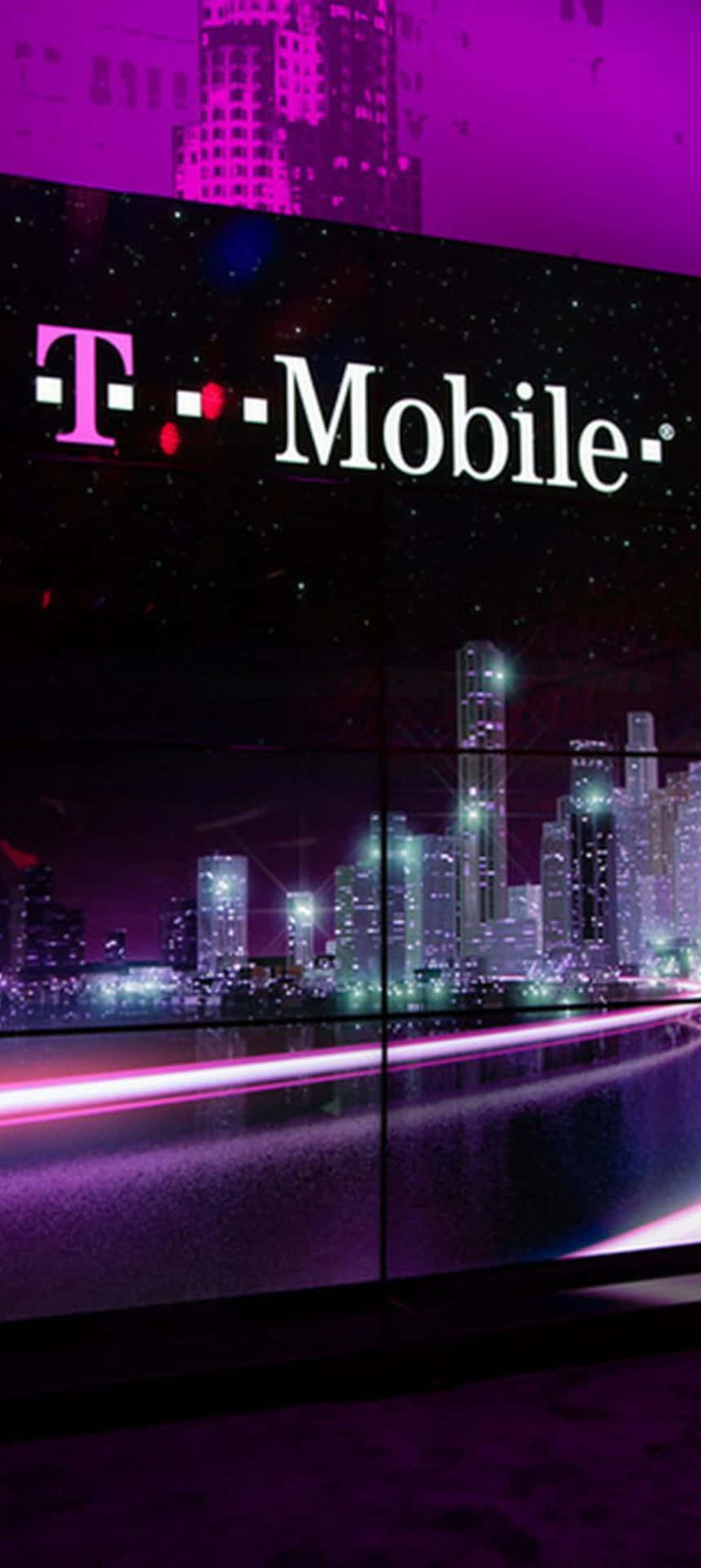 T Mobile Branded Cityscape Night View Wallpaper