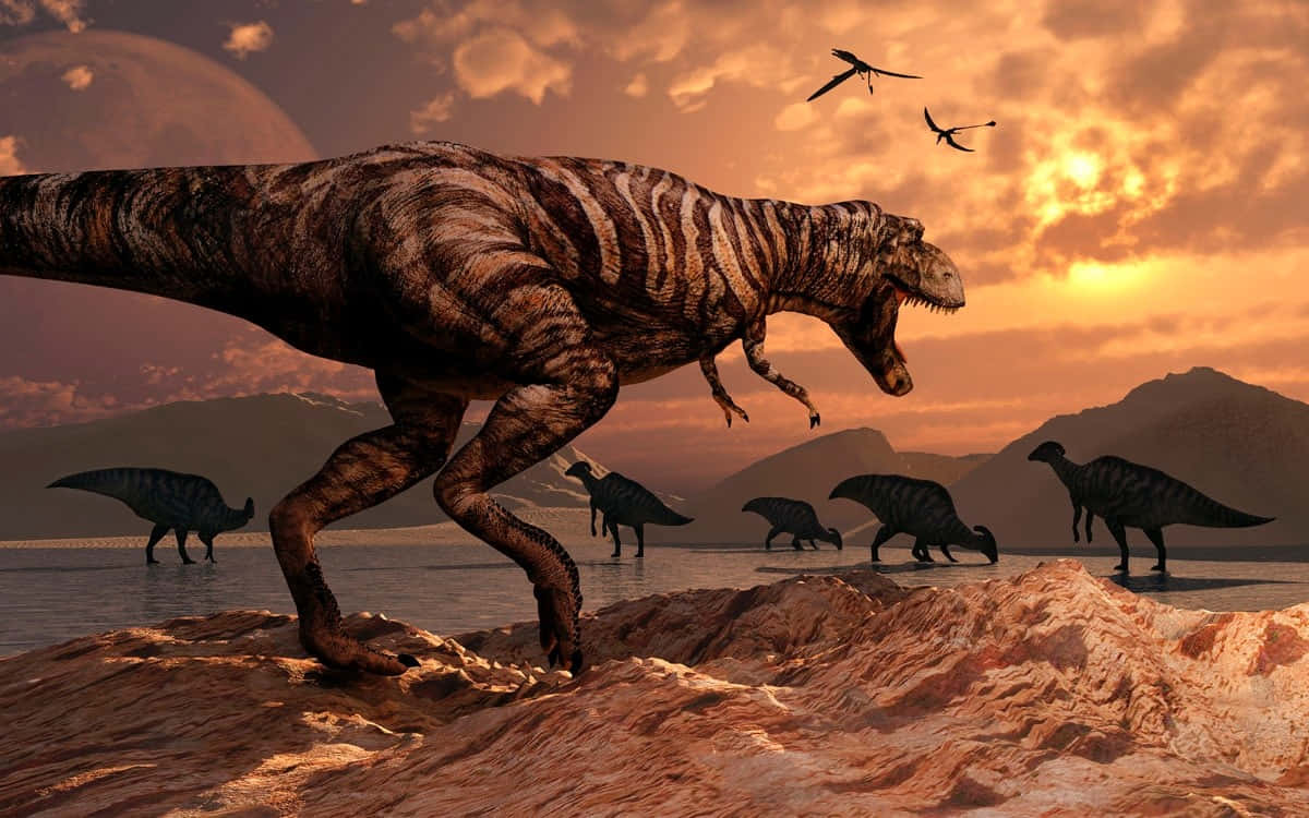 Hörensie Auf, Die Unglaubliche Schönheit Des Gigantosaurus - Des T-rex - Zu Bewundern.