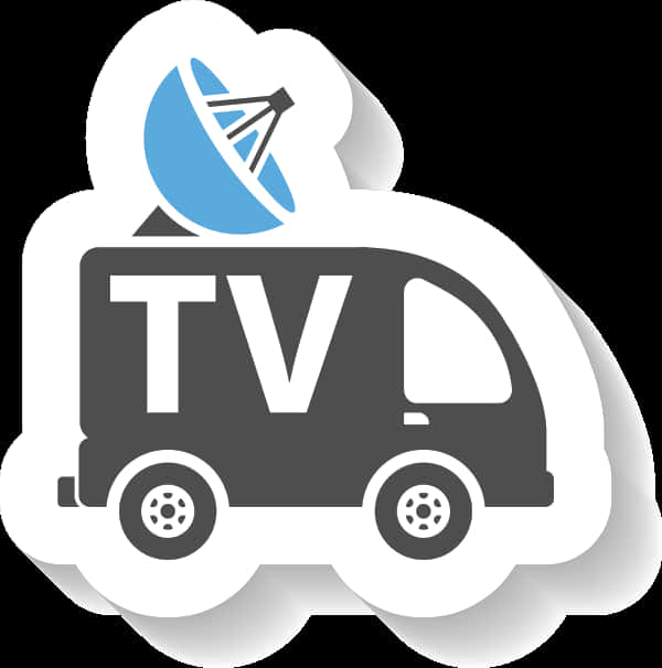 T V Broadcast Van Icon PNG