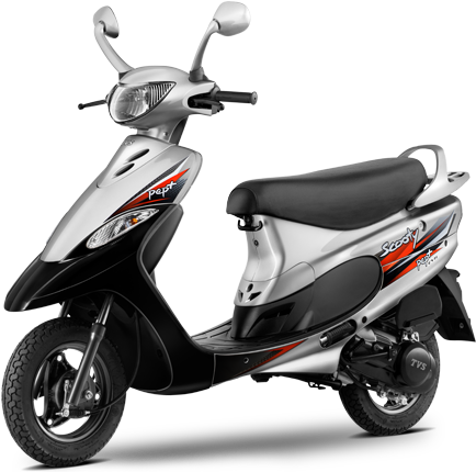 T V S Scooty Pep Plus Side View PNG
