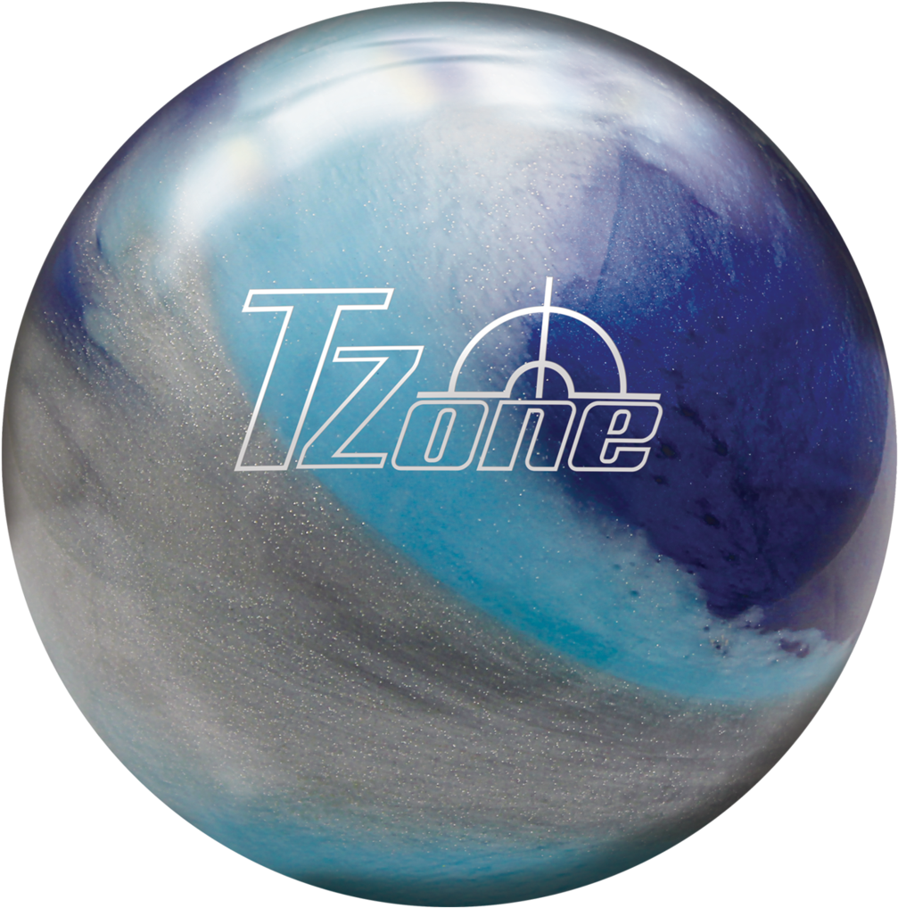T Zone Bowling Ball Blue Silver PNG