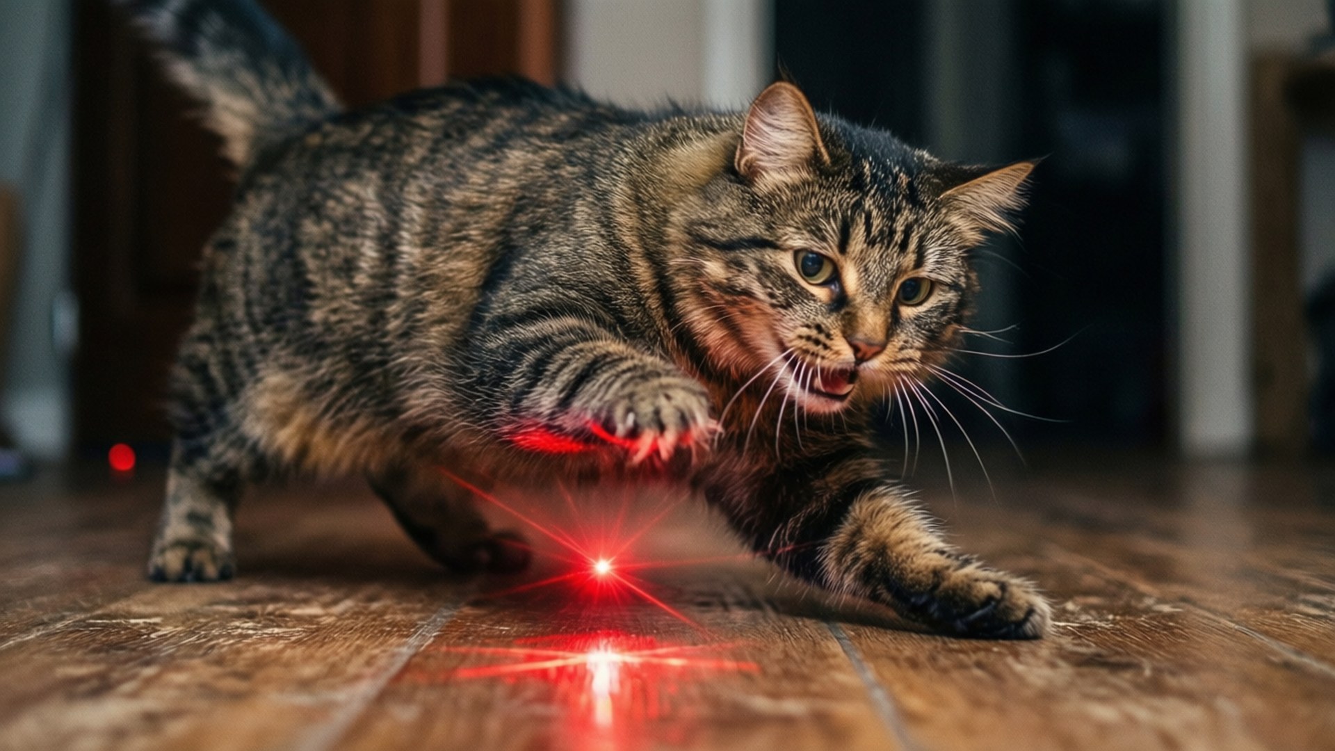 Tabby perseguindo laser Papéis de Parede