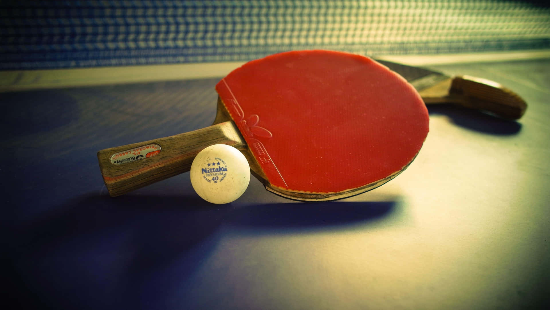 A Ping Pong Paddle And Ball