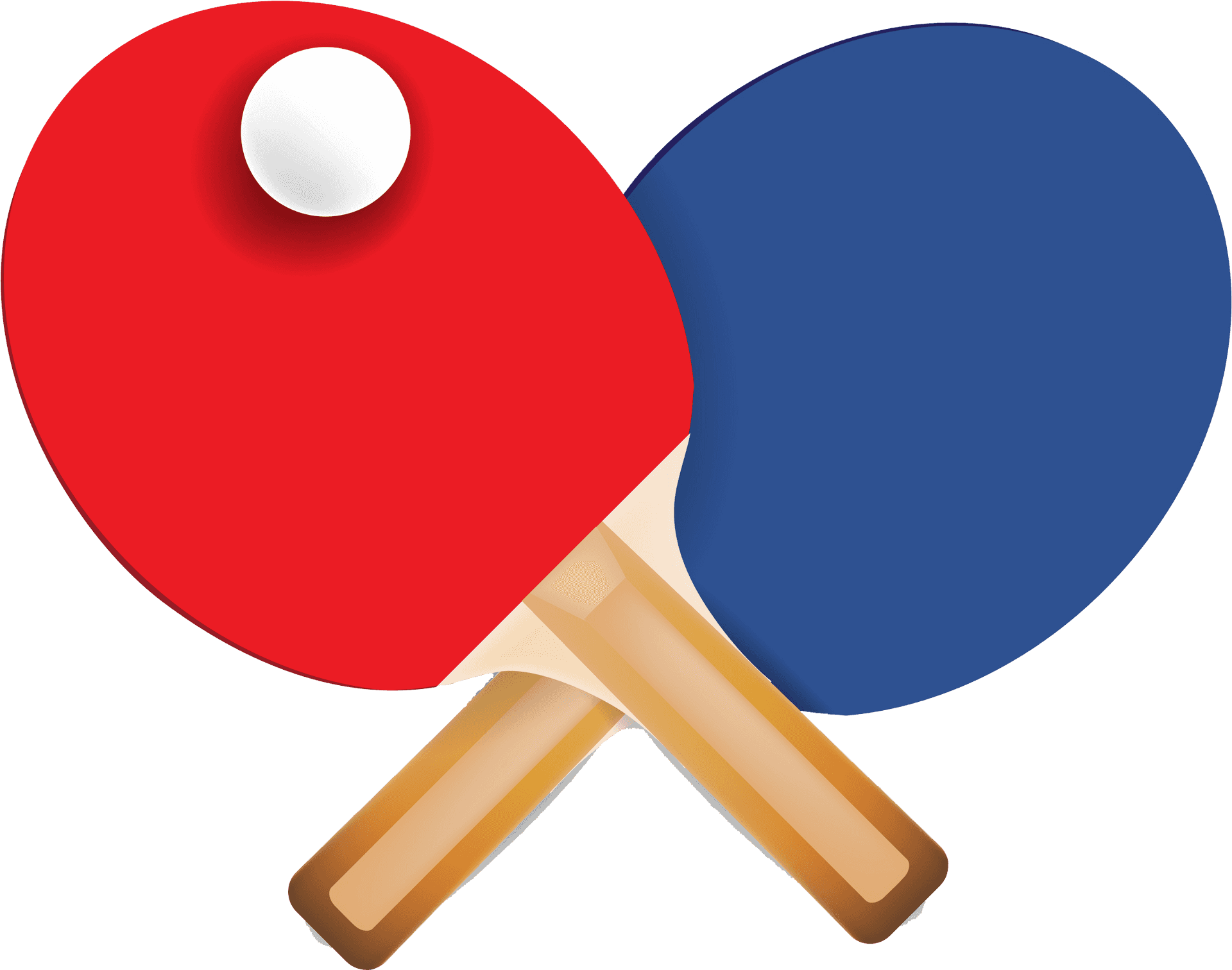 Table Tennis Racketsand Ball PNG