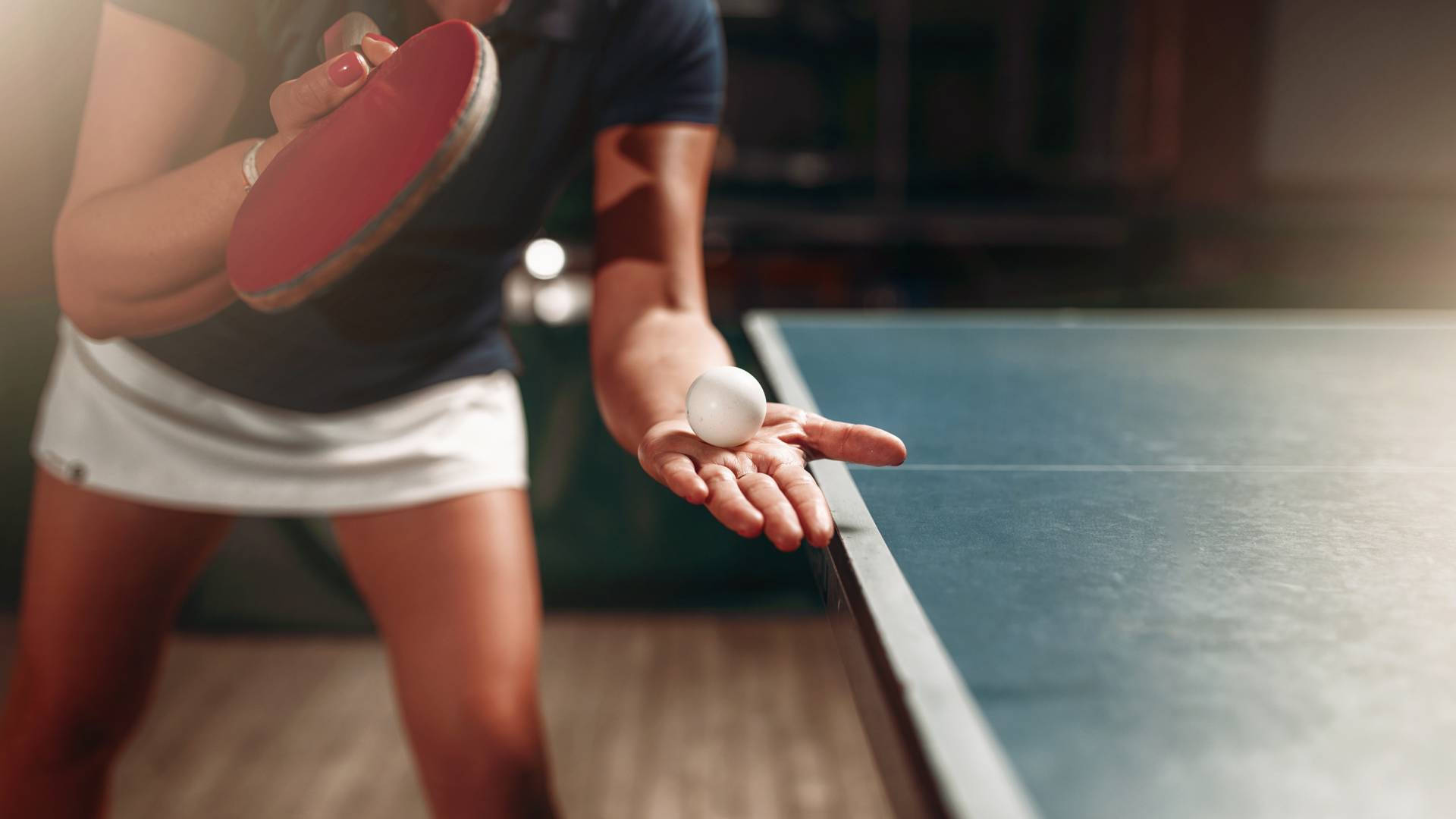 Tecnica Di Servizio Del Ping Pong Sfondo