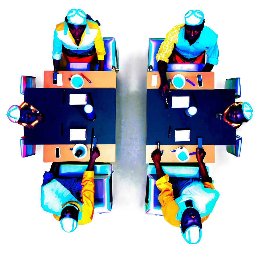 Table Top View Meeting Png Htr18 PNG