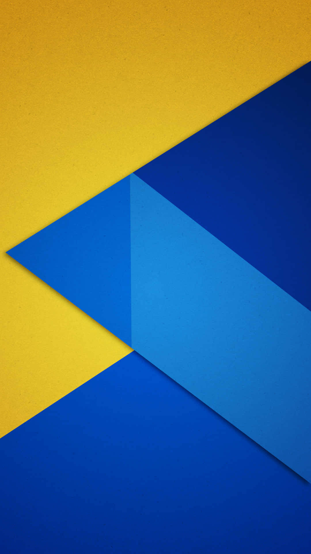 a blue and yellow triangle with a yellow triangle