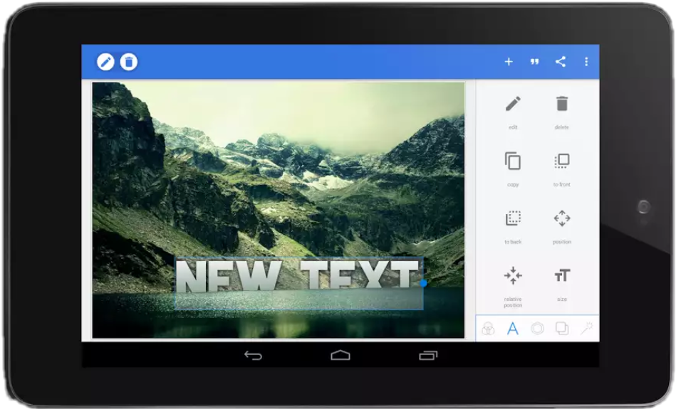 Tablet Editing App Interface PNG