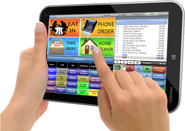 Tablet Food Ordering System PNG