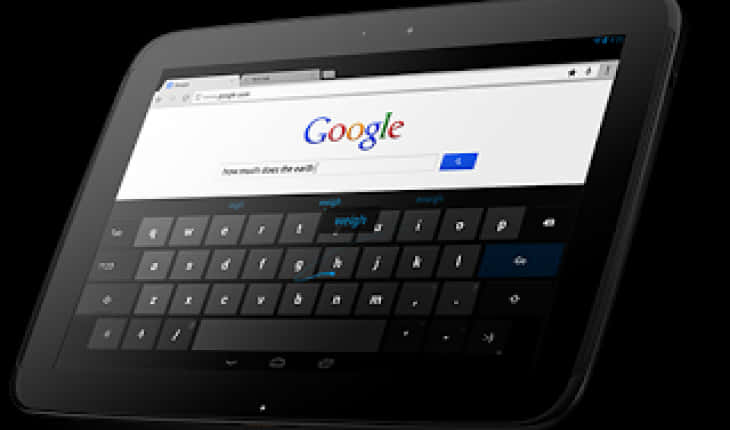 Tablet Google Search Homepage PNG
