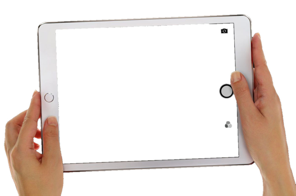 Tablet Mockup Held With Both Hands PNG