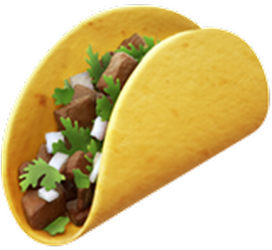 Taco Emoji Graphic PNG