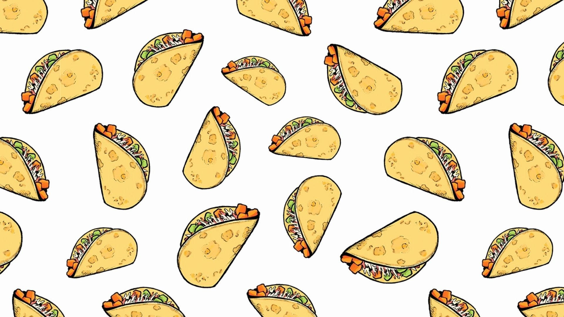 Taco Pattern Illustrations Wallpaper