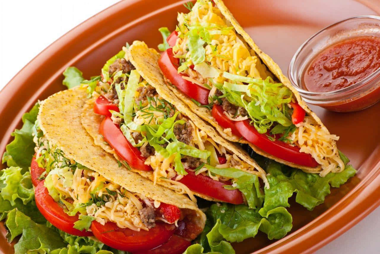 A delicious Taco bursting with flavors!