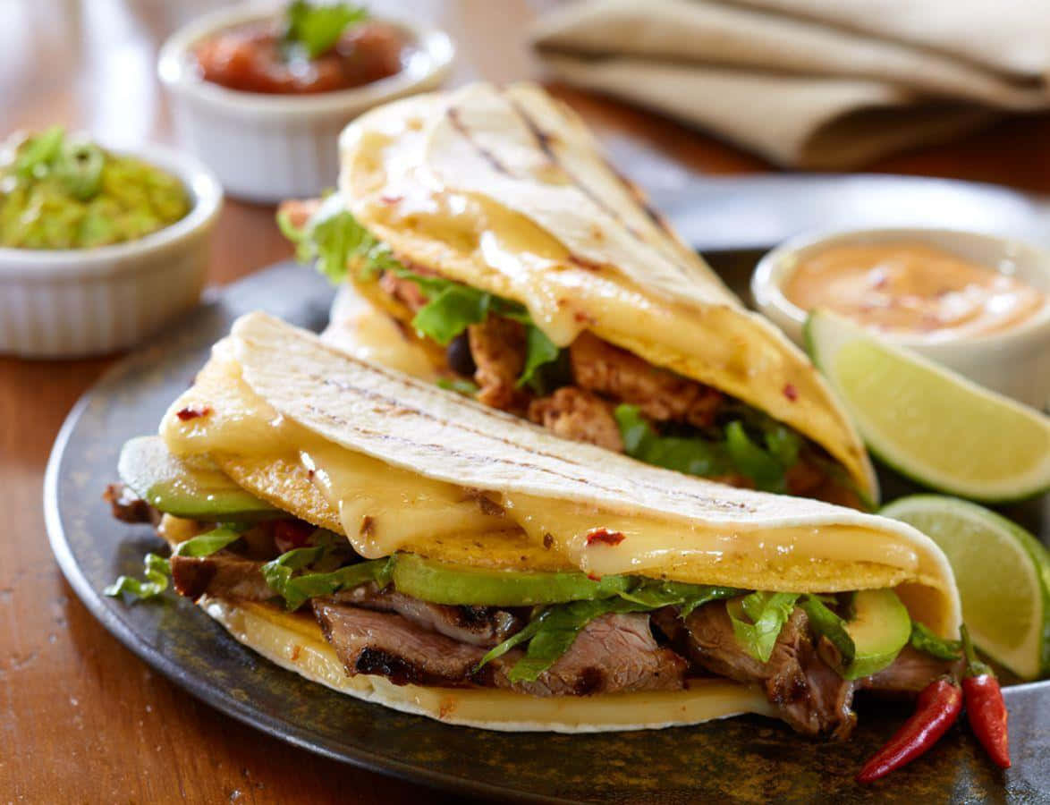 Genießensie Eine Bunte Und Köstliche Möglichkeit, Ihren Hunger Nach Mexikanischer Küche Mit Diesem Taco Zu Stillen.