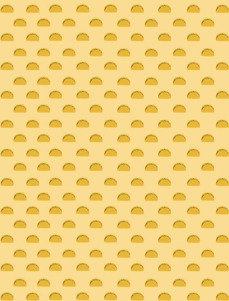 A Yellow Background With A Pattern Of Circles